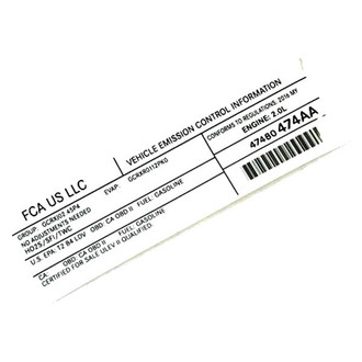 Mopar® - Vehicle Emission Control Information Label