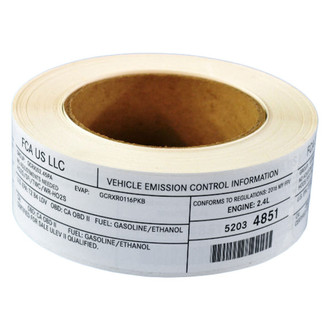 Mopar® - Vehicle Emission Control Information Label