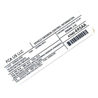 Mopar® - Vehicle Emission Control Information Label