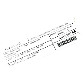 Mopar® - Vehicle Emission Control Information Label