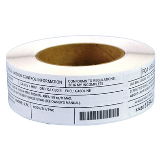 Mopar® - Vehicle Emission Control Information Label