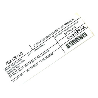 Mopar® - Vehicle Emission Control Information Label