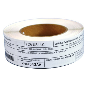 Mopar® - Vehicle Emission Control Information Label