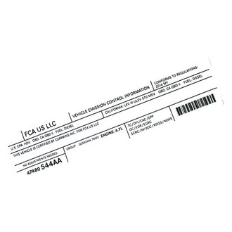 Mopar® - Vehicle Emission Control Information Label