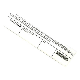Mopar® - Vehicle Emission Control Information Label
