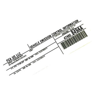 Mopar® - Vehicle Emission Control Information Label