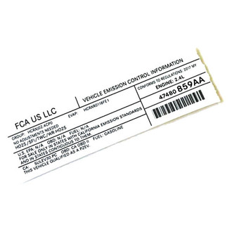 Mopar® - Vehicle Emission Control Information Label