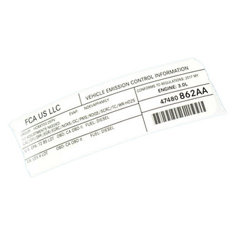 Jeep OE - Emission Label