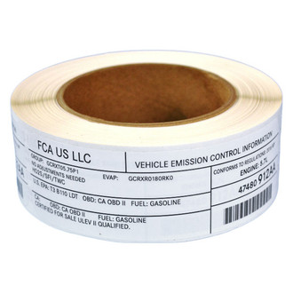 Mopar® - Vehicle Emission Control Information Label