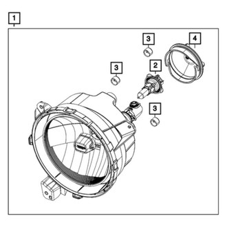Mopar® - Passenger Side Replacement Headlight