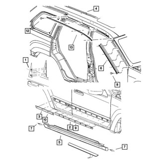 Jeep OE - Front Left Door Molding
