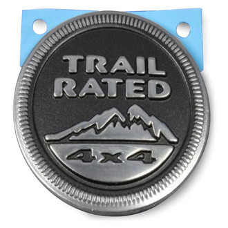 Mopar® - "Trail Rated 4 x 4" Medallion Chrome/Black Front Fender Emblem