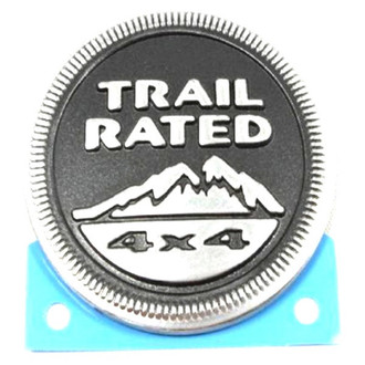 Mopar® - "Trail Rated 4 x 4" Medallion Chrome/Black Front Fender Emblem