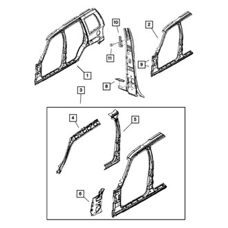 Jeep OE - Right Cowl Side Panel