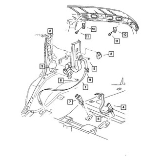 Mopar® - Rear Seat Belt Turning Loop