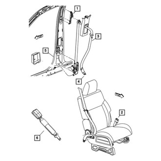 Jeep OE - Front Left Seat Belt Retractor Cover