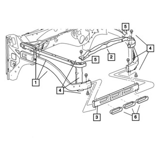 Dodge OE - Front Left Fender Rail