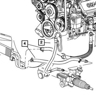 Mopar® - Power Steering Pressure Line Hose Assembly - Pump To Gear