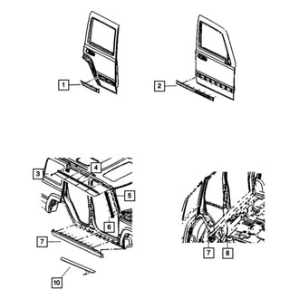 Mopar® - Rear Driver Side Roof Seal