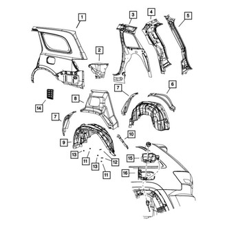 Mopar® - Rear Passenger Side Tailgate Panel
