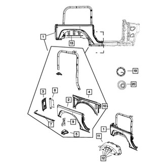 Jeep OE - Rear Left Quarter Panel Reinforcement