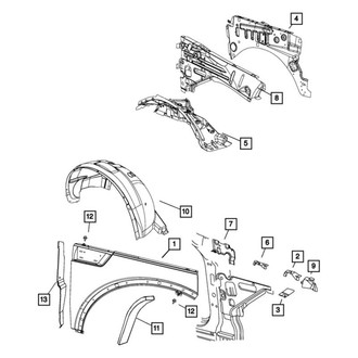 Dodge OE - Front Right Fender Bracket