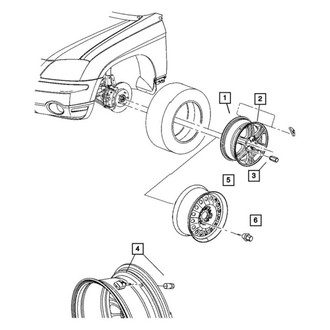 Dodge OE - Tire Pressure Monitoring System (TPMS) Sensor Nut