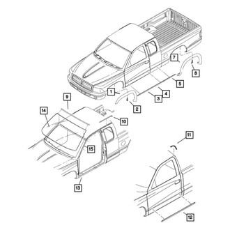 Dodge OE - Front Side Body Panel Molding