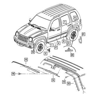 Jeep OE - Front Right Body Trim Molding