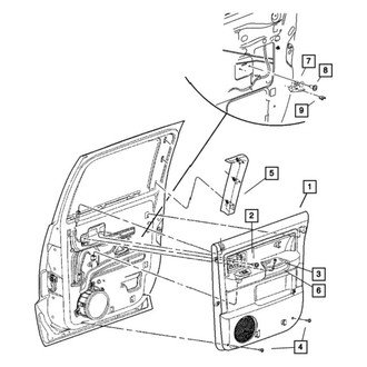 Dodge OE - Left Door Window Molding