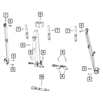 Mopar® - Rear Center Seat Belt Assembly