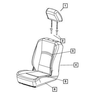 Mopar® - Front Passenger Side Seat Back Cover