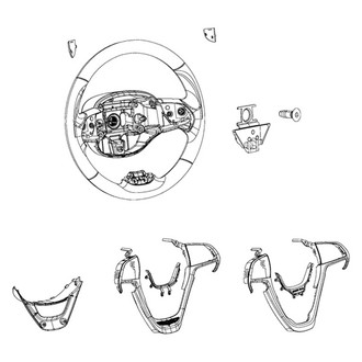 Mopar® - Blue Upper Steering Wheel Bezel