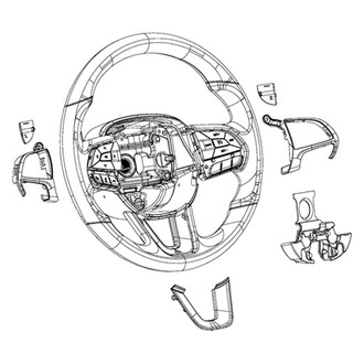 Mopar® - Left Steering Wheel Bezel