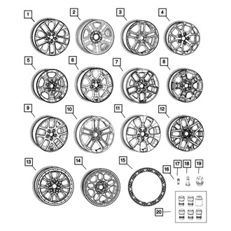Mopar® - Granite Chrystal 17 Alloy Factory Wheel