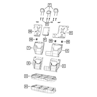 Jeep OE - Rear Outer Headrest