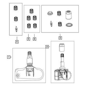 Dodge OE - Tire Pressure Monitoring System (TPMS) Sensor Service Kit