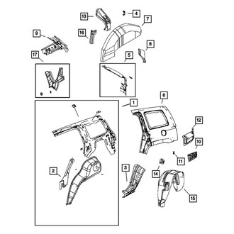 Jeep OE - Rear Right Inner Quarter Panel