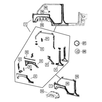Jeep OE - Rear Right Outer Quarter Panel
