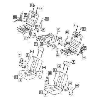Chrysler OE - Center Seat Frame