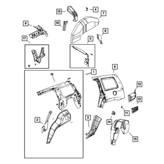 Jeep OE - Rear Right Outer Quarter Panel