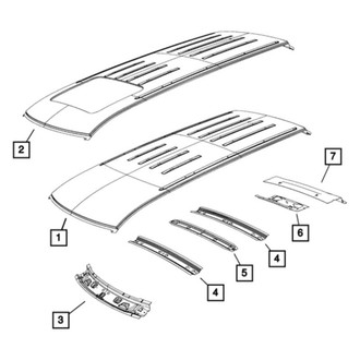 Jeep OE - Rear Roof Header Panel