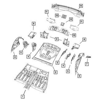 Mopar® - Rear Passenger Side Floor Pan Reinforcement