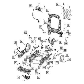 Mopar® - Front Seat Recliner Lever