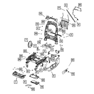 Mopar® - Driver Side Lower Seat Bracket