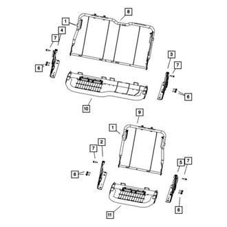 Dodge OE - Right Inner Folding Seat Latch