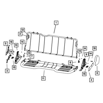 Dodge OE - Rear Left Folding Seat Latch