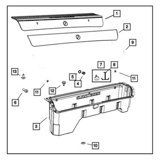 Mopar® - Truck Tool Box Lock Cylinder Nut