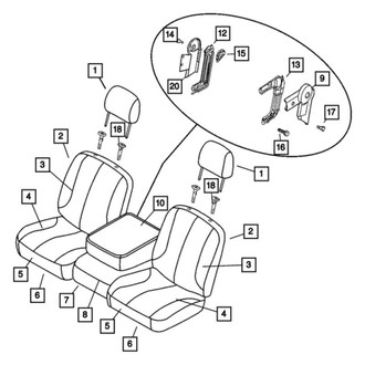 Dodge OE - Right Seat Armrest Bracket