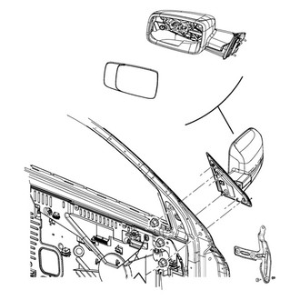 Mopar® - Driver Side Manual Mirror Glass
